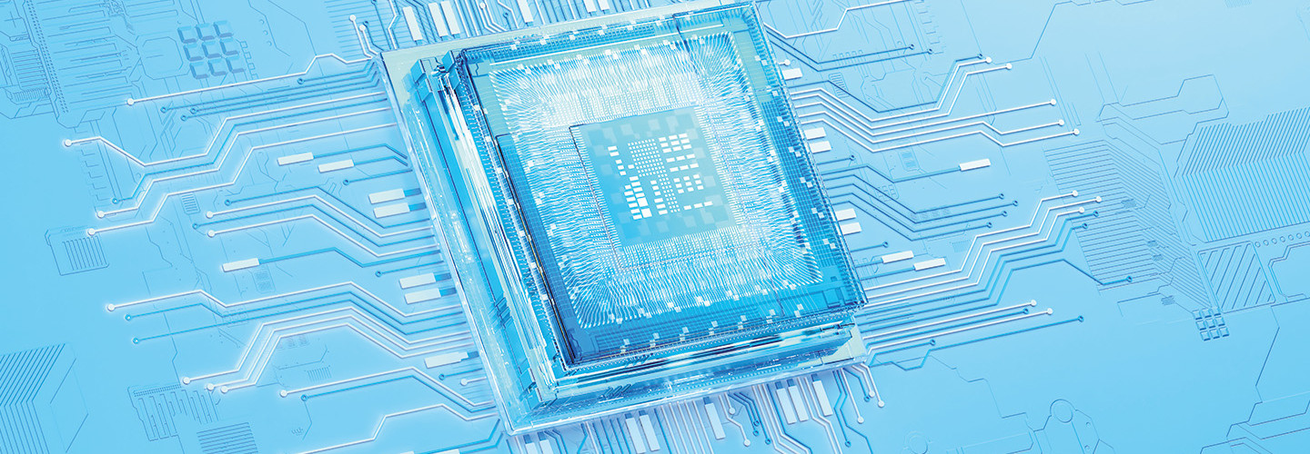 futuristic circuit board concept