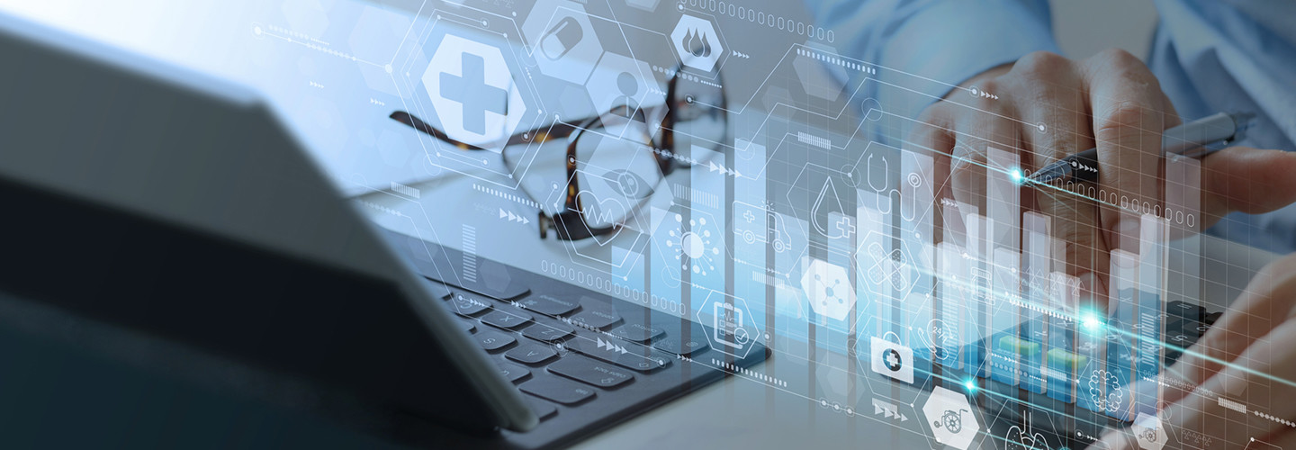 tablet device and virtual graph of healthcare data