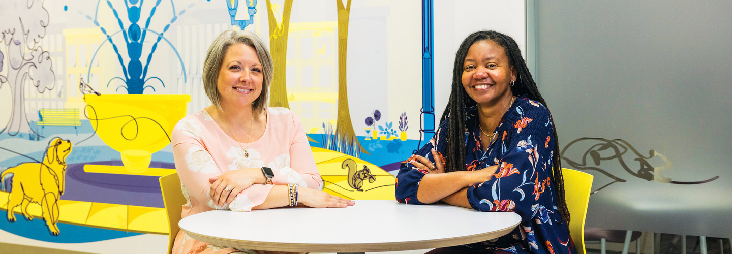 Quality Initiative Specialist Erin Pitchure and Clinical Informatics Specialist Ericka Moore at Akron Children's
