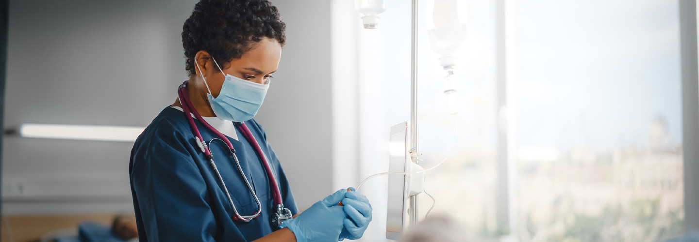 Nurse working in hospital